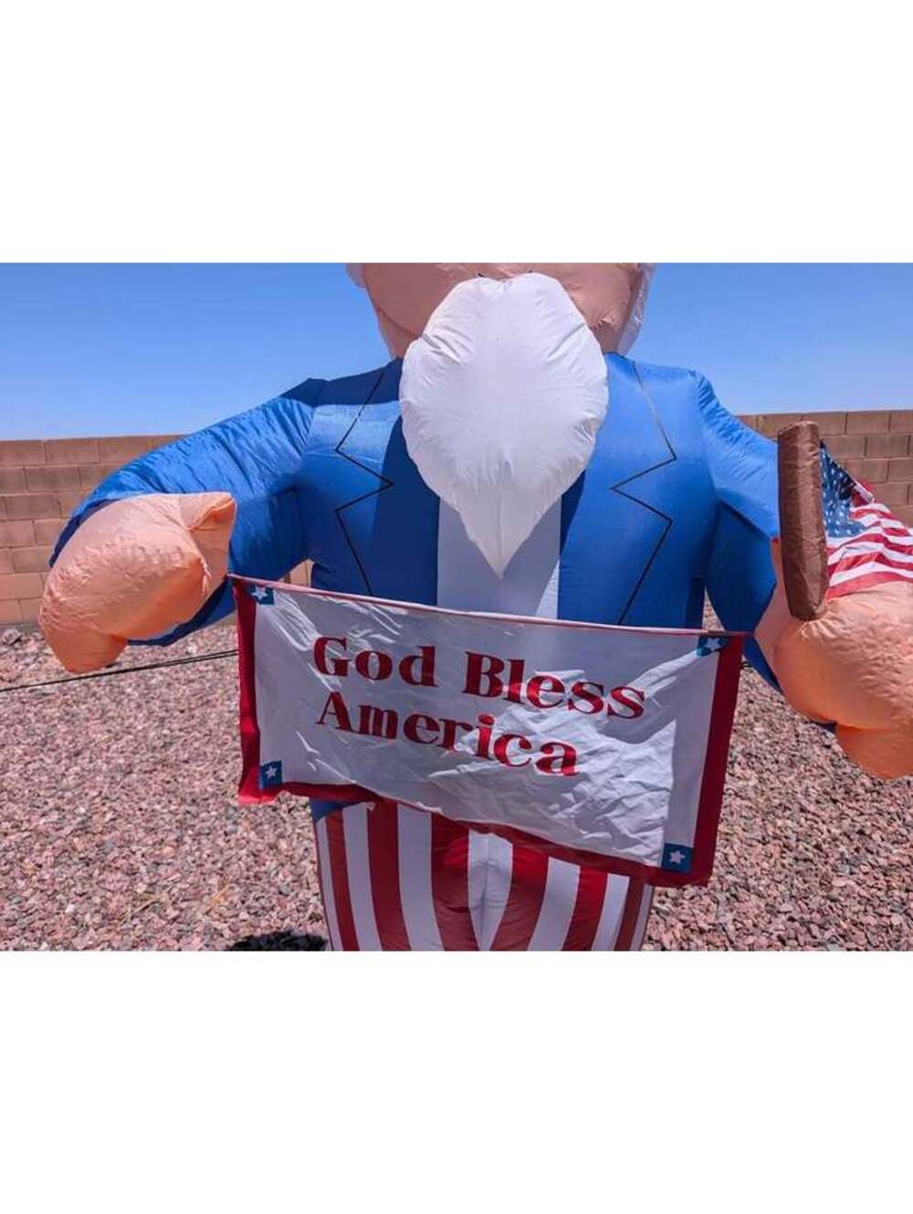 Uncle Sam Inflatable Yard Decoration - Picture 2 of 9